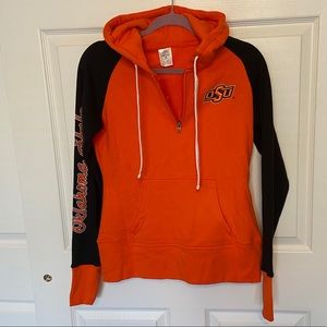 Oklahoma State Univ. Quarter Zip Hoodie —Sz Small